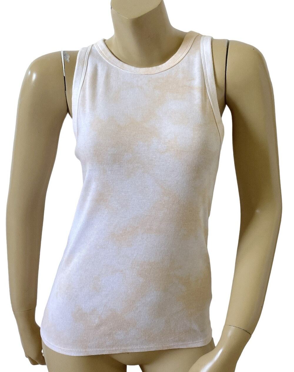 A New Day Tank Top Womens Large Tie Dye Ribbed Slim Fit Sleeveless Stretch